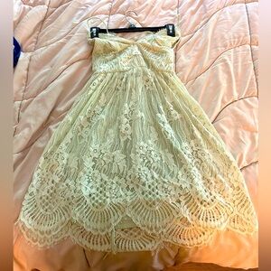 Mint green lace summer dress